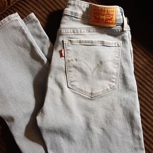 Levis 714 Light Blue Jeans 26 x 32